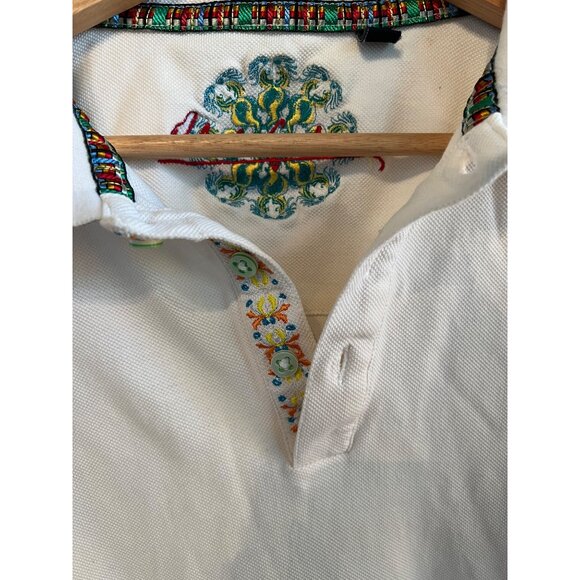Robert Graham Polo Short Sleeve Shirt Embroidered Accents Men's Size 2xl - Picture 2 of 6